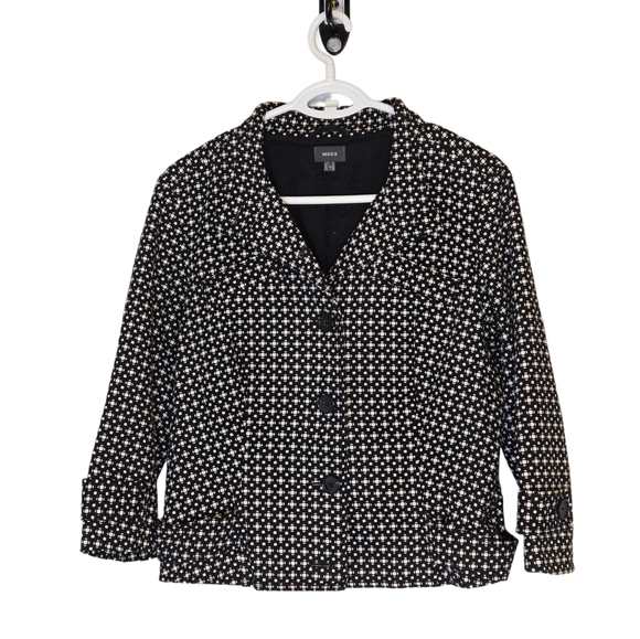 Mexx Cropped Blazer Size 10 Corpcore Neutral Academia Quiet Luxury Abstract - Picture 1 of 8